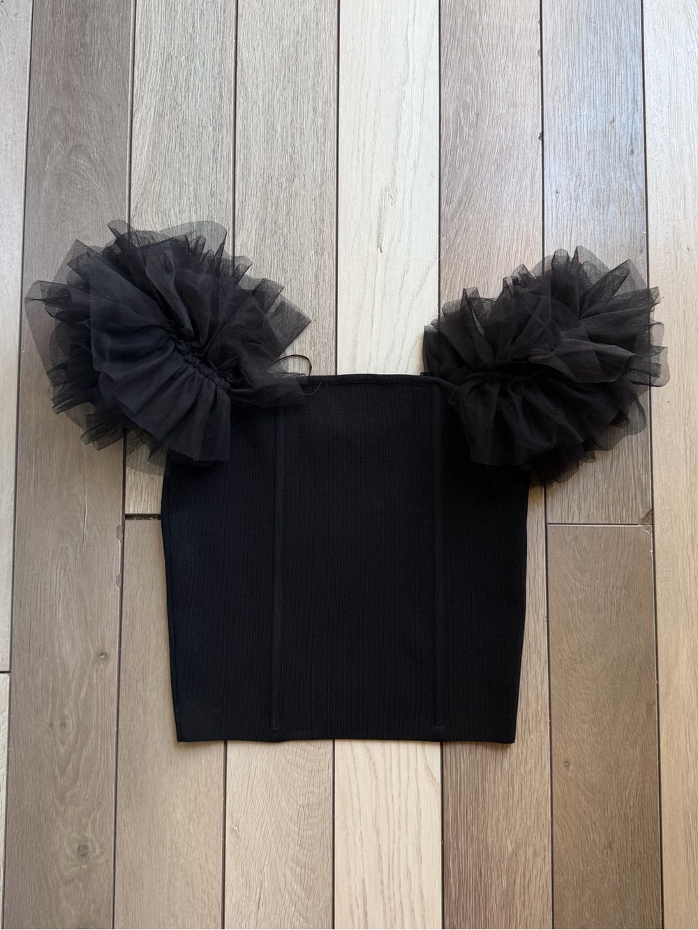 ASTR The Label Tulle Puff-Sleeve Sweater - Picture 3 of 9